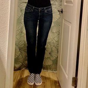 Paige dark blue Skyline Ankle Peg Jean